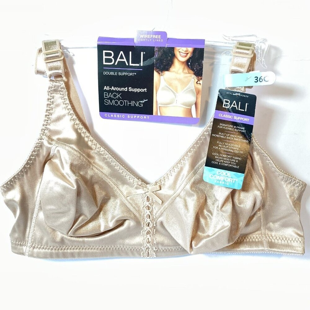 Bali Classic Support Wirefree Bra Size 36C, Cool Comfort ,Nude Color, New w Tags